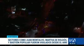 Unidades aeropoliciales realizaron sobrevuelos nocturnos con visores térmicos y reflectores para patrullar zonas conflictivas de Guayaquil. Un reportaje de Jazmín Solís