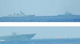 Ministerio de Defensa japonés el 21 de julio de 2026, un destructor de misiles guiados clase Luyang III de la Armada china