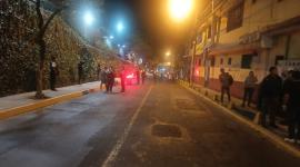 La Policía Nacional realiza un cierre en el rendodel de Las Bañistas, en Cumbayá.