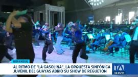La Orquesta Sinfónica Juvenil del Guayas deslumbró al público con un innovador formato que combinó el género urbano con arreglos sinfónicos. Un reportaje de Jazmín Solís
