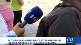 Padres de familia expresan su preocupación por constantes episodios de violencia registrados en los accesos a una unidad educativa. Un reportaje de Ricardo Cruzatty