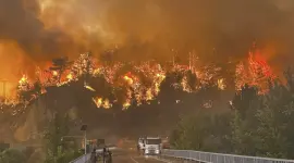 Bomberos y aeronaves combaten incendios forestales en el sur y oeste de Turquía.