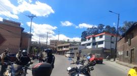 Policía y Bomberos acudieron a la calle Necochea tra sla alerta de un ataque armado este miércoles 29 de julio de 2026.