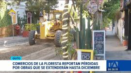 Los trabajos de reestructuración vial en La Floresta se extenderán hasta diciembre. Comerciantes reportan pérdidas económicas de hasta el 75%. Un reportaje de Brigette Mancheno