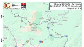 El Instituto Geofísico reporta un sismo de 3.9 cerca de San Gabriel, Carchi