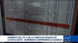 El ajuste tarifario causó sorpresa entre los usuarios que viajan entre ambos cantones. Pasajeros aseguran que el alza no se refleja en la calidad del servicio. Un reportaje de Valeria Velasco