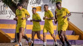 Un entrenamiento de Barcelona previo al juego de Copa Ecuador.