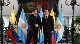 El presidente Daniel Noboa se reunió con su hommólogo argentino, Javier Milei, este jueves 6 de agosto de 2026.