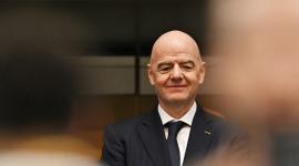 Estadio de Dallas, Arlington, Texas, EE. UU. - 14 de julio de 2026. El presidente de la FIFA, Gianni Infantino, antes del partido.