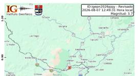 Sismo de magnitud 3.7 se registra cerca de Cumbal, en el departamento de Nariño