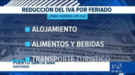 La reducción temporal del impuesto aplica para los servicios turísticos registrados a nivel nacional con el objetivo de dinamizar la economía local durante el asueto. Un reportaje de Bernarda Cevallos