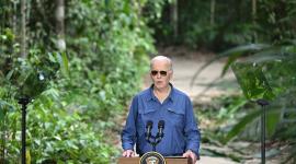 Joe Biden, expresidente de Estados Unidos, durante una rueda de prensa.