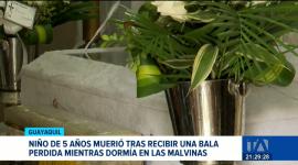 Un menor perdió la vida mientras dormía luego de que un proyectil atravesara el techo de su vivienda. Además, un ataque armado dejó tres fallecidos y dos heridos en Guayaquil.