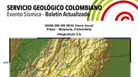 El Servicio Geológico Colombiano reportó al menos 9 sismos en distintas localidades, el domingo 9 de agosto.