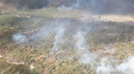 Un incendio forestal se registra en el sector de Rayocucho, en Calacalí.