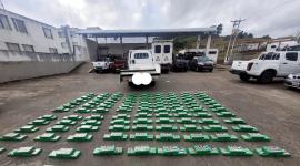 Bloques de cocaína incautados en Tulcán, provincia de Carchi.