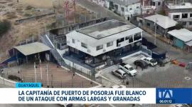 Instalaciones del Puerto de Posorja sufrieron graves daños materiales tras un ataque armado, es la segunda agresión violenta contra la dependencia naval. Un reportaje de Camila Guevara