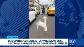 Los enfrentamientos y desmanes estudiantiles generan preocupación en los moradores del centro de Guayaquil. Exigen una intervención de las autoridades. Un reportaje de  Jazmín Solís