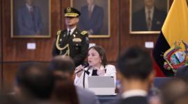 Mishel Mancheno, presidente de la Asamblea, presentó la agenda parlamentaria hasta 2027.