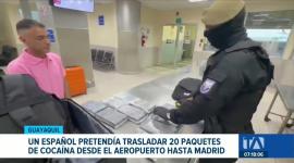 Un nuevo operativo antinarcóticos en el Aeropuerto de Guayaquil permitió la captura de un ciudadano que pretendía abordar un vuelo hacia Madrid con droga. Un reportaje de Bernarda Cevallos
