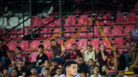 Jugadores de Independiente del Valle en el partido ante Tolima por la Copa Libertadores.
