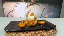Este martes 25 agosto del 2026 preparamos Trenza de hojaldre con duraznos, la receta de Cocinando esTAmañana, junto al chef Felipe Campana.