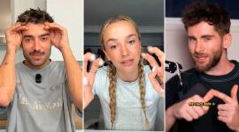 De izquierda a derecha, capturas de pantalla de los vídeos de los 'influencers' Marc Biarnés, Fabiana Sevillano y Thomi Müller.