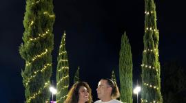 El cantante Mauricio Núñez, junto a su esposa Giomara Lozada, antes del siniestro.