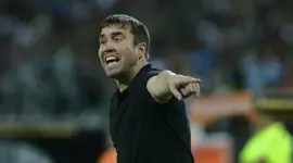 Eduardo Coudet durante un partido con River Plate.