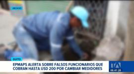 La EPMAPS alertó sobre delincuentes que utilizan la imagen institucional para exigir cobros indebidos a los usuarios.  Un reportaje de Nathalie Jiménez