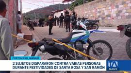 Dos hombres armados dispararon contra varias personas en las festividades de Santa Rosa y San Ramón, en la provincia de Manabí. Un reportaje de Daniel Moreira