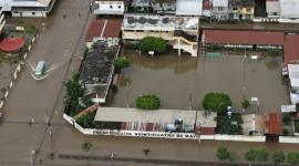 Colegio de Milagro afectado por las lluvias en la región costanera.