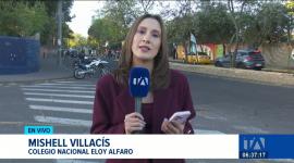 Uniformados resguardan los exteriores de escuelas y colegios para garantizar el ingreso seguro a clases de miles de niños y jóvenes. Un reporte de Mishell Villacís