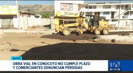La reasfaltación, soterramiento y arborización en Conocoto no cumplió la fecha de entrega, manteniendo la afectación a los negocios del sector. Un reportaje de Mishell Villacís