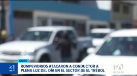 Dos hombres armados intentaron robar el teléfono móvil de un conductor, destruyeron los cristales del vehículo antes de darse a la fuga. Un reportaje de Mishell Villacís
