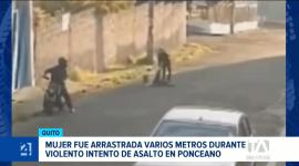La víctima se opuso a entregar sus pertenencias y fue arrastrada varios metros por dos personas en moto, los vecinos piden mayor patrullaje en el sector. Un reportaje de Mateo Paredes