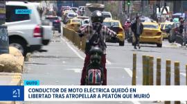 Liberan a conductor de moto eléctrica tras accidente mortal en Quito