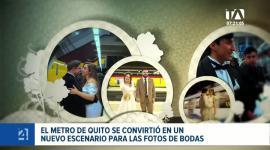 La nueva tendencia urbana capta a recién casados inmortalizando su compromiso en las instalaciones del Metro de Quito. Un reportaje de Mishell Villacís