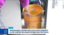 La falta de suministro durante todo el fin de semana encendió el malestar en este sector del centro de Quito. Un reportaje de Brigette Mancheno