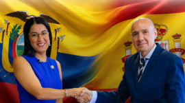 La ministra de Educación, Deporte y Cultura Gilda Alcívar se reunió Francisco García Pascual, secretario General de Universidades de España, con el objetivo de suscribir un Ascuerdo de Educación Superior.