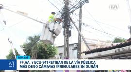 FF. AA.  y el ECU-911 desmontaron los dispositivos instalados en la vía pública con los que las bandas delictivas vigilaban las operaciones de la Fuerza Pública. Un reportaje de Paula Kuhn