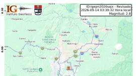 Un sismo se registró en Quito la madrugada de este 14 de septiembre de 2026.