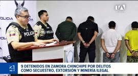 La Policía Nacional apprehendió a nueve personas, cinco de los sospechosos estarían vinculados a delitos de secuestro, extorsión y minería ilegal. Un reportaje de Sandra Machuca