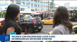 Una persona con discapacidad lleva cuatro días sin ser atendida en el hospital del IESS, mientras familiares de una bebé de tres meses exigen su traslado inmediato a otra casa de salud. Un reportaje de Nathalie Jiménez