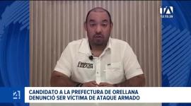 La Policía y el CNE alistan el despliegue de seguridad tras registrarse un ataque a tiros contra el vehículo de un postulante en Orellana. Un reportaje de Lucía Clavijo