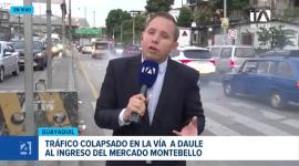 Los mercados municipales en Guayaquil ajustan sus horarios por el toque de queda vigente. Se reporta tráfico vehícular al ingreso del Mercado de Montebello. Un reporte de Ever Moreira