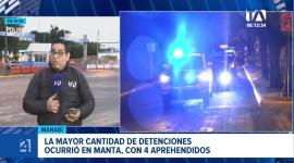 En la provincia de Manabí ocho personas fueron aprenhendidas durante el toque de queda. La mayor cantidad de incidentes se registraron en Manta. Un reporte de Daniel Moreira