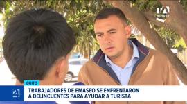 El personal municipal intervino de forma inmediata durante un robo en el bulevar de la 24 de Mayo. Un reportaje de Gustavo Jaramillo