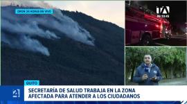 Organismos de socorro evalúan la superficie afectada, mientras equipos de emergencia trabajan en el sitio para controlar los focos activos de calor. Un reporte de Gustavo Jaramillo