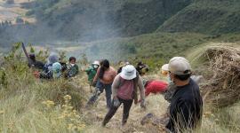Fotos: Incendio forestal en el volcán Imbabura afecta a comunidades de Otavalo.